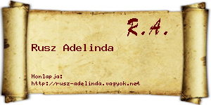 Rusz Adelinda névjegykártya